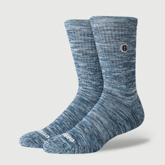 The Melange Crew Sock - Navy